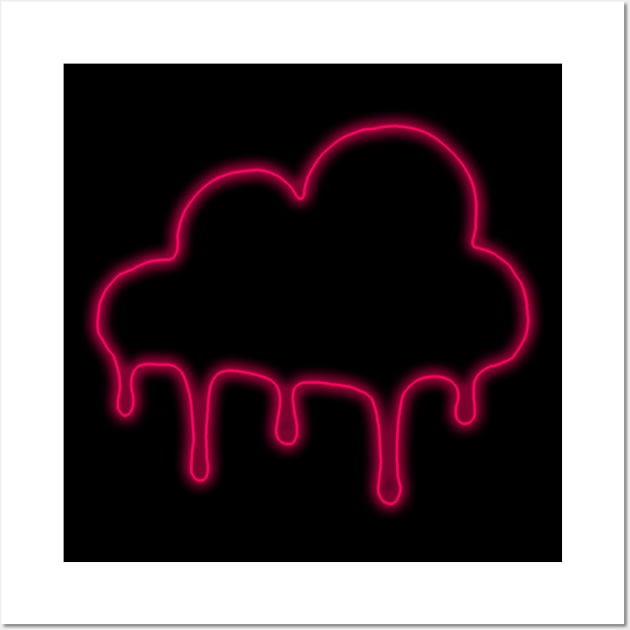 Dixie Damelio - be happy Cloud (big logo neon pink)| Charli Damelio Hype House Tiktok Wall Art by Vane22april